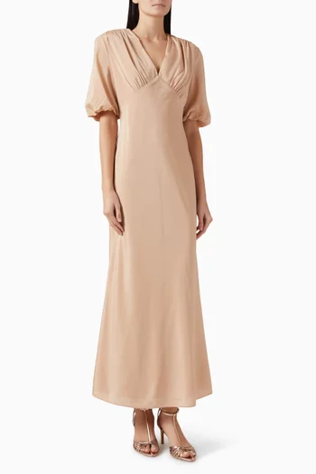 Madeleine Dress in Mulberry Silk