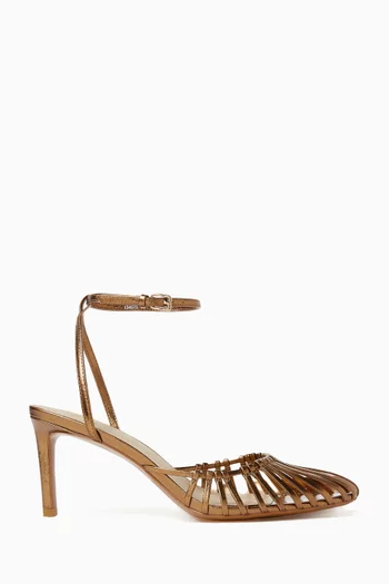 Cher 80 Sandals in Metallic Leather