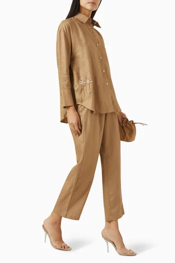 Meadow Shirt & Pants Set in Linen