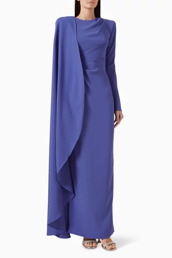 Dion Cape Gown in Twill