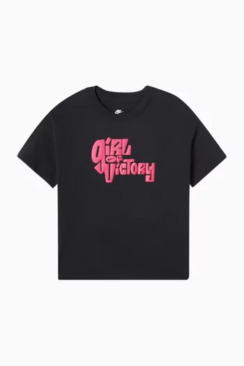 Girl Victory-print T-shirt in Cotton