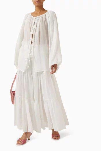 بلوزة هانا كتان