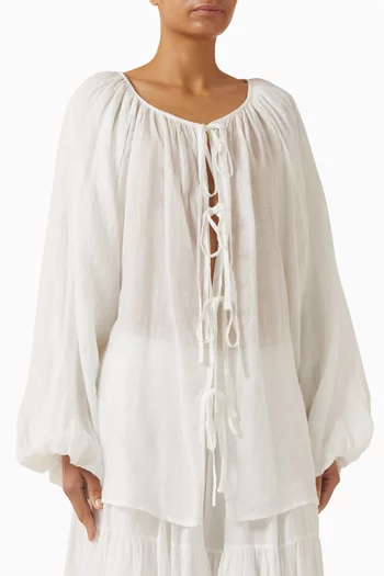 بلوزة هانا كتان