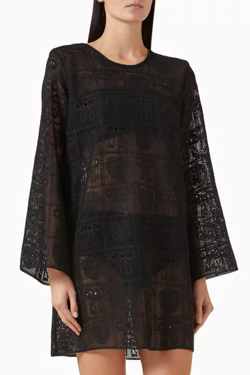 قفطان قصير كروشيه