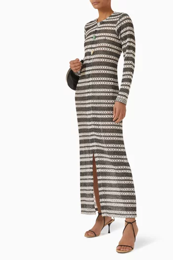 قفطان طويل بتصميم كروشيه