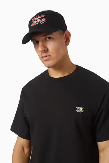 Wild Tiger Embroidered Cap in Cotton