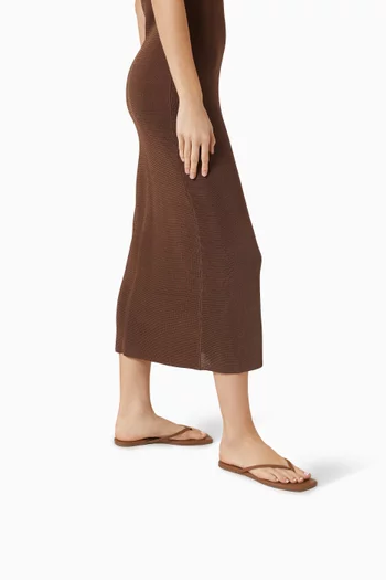 Lily Flip Flops in Leather