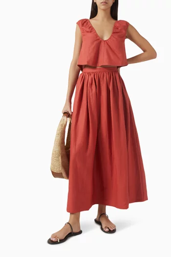 بلوزة بيرلا قصيرة