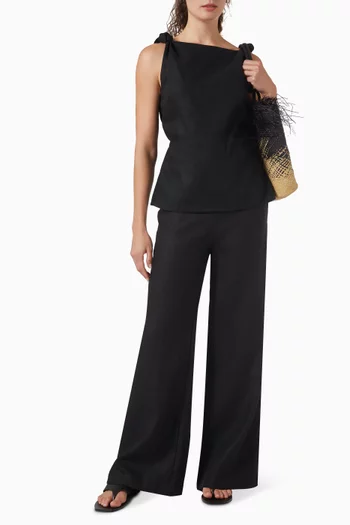 بنطال سينا كتان