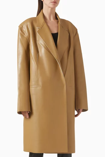 جاكيت بقصة فضفاضة وصفي أزرار