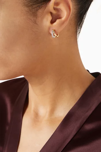 Two-tone Earrings in Plated Brass