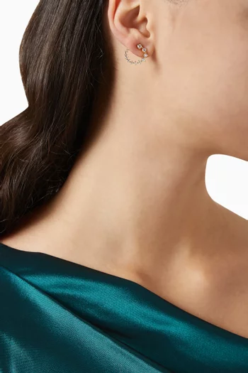 أقراط دائرية بتصميم متدرج نحاس مطلي بلون ذهبي