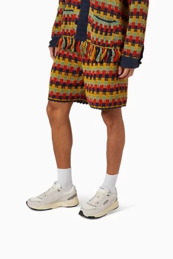 Hyperway Low Sneakers in Suede & Mesh