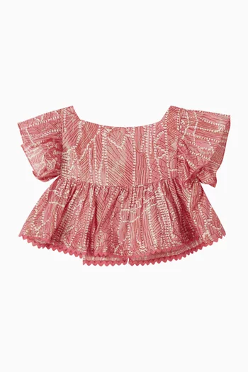 Cycas Top in Cotton Metallic