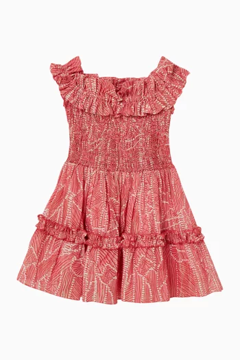 Amber Mini Dress in Cotton Metallic