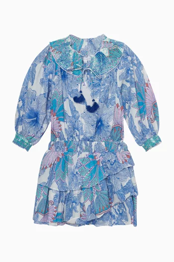 Anna Mini Dress in Cotton Metallic