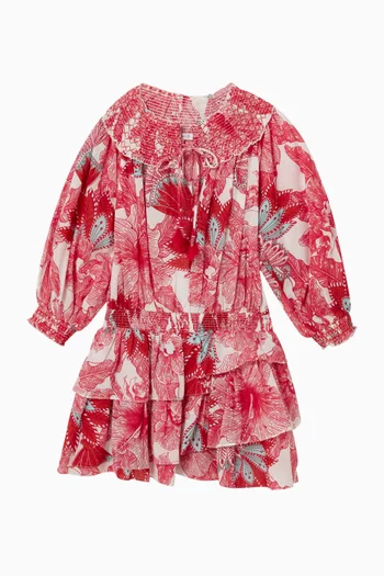 Anna Mini Dress in Cotton Metallic