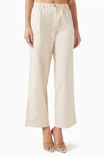 Noeme Relaxed-fit Pants in Cotton-linen