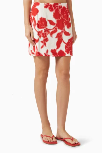 Rosela Floral-print Mini Skirt