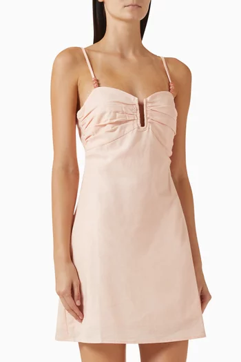 Gigi Mini Dress in Cotton-linen