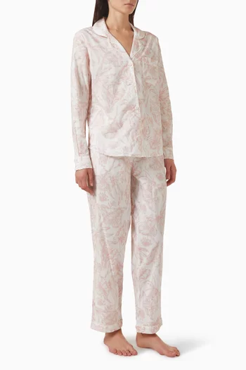 طقم بيجاما طويل قطن عضوي