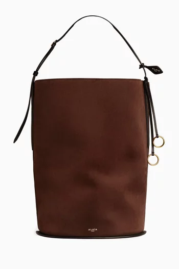 Small Bucket Bag in Suede