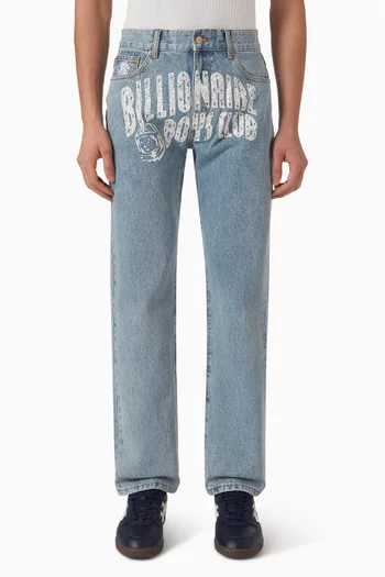 Arch Logo Pants in Denim