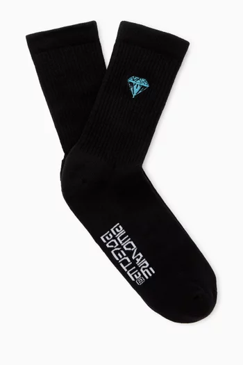 Diamonds & Dollars Socks in Cotton-blend