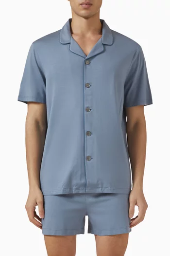 طقم بيجاما بازل 22 بشورت مودال جيرسيه