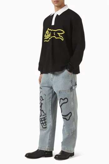 Running Dog Rugby Shirt in Cotton