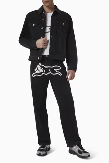 Spray Dog Running Jacket in Denim