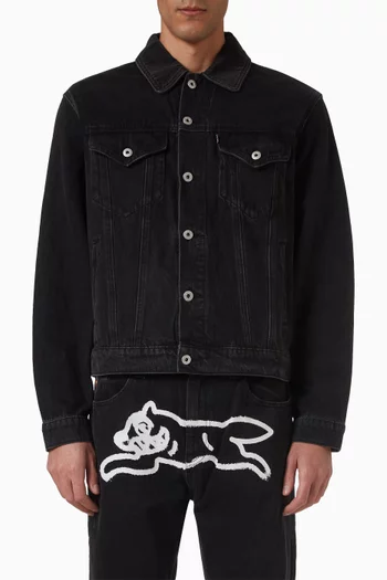 Spray Dog Running Jacket in Denim