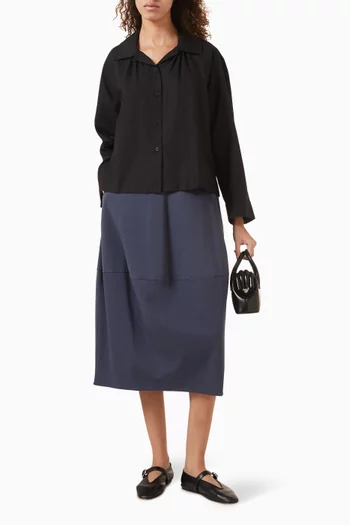 قميص قطن بيما بكشكش