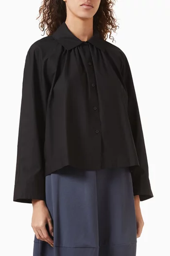 قميص قطن بيما بكشكش