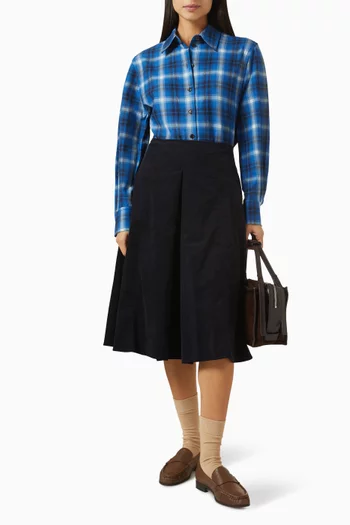 قميص صوف فلانيل بنقشة مربعات