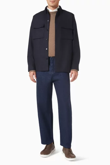 بنطال جينز دوم بقصة ساق مستقيمة دينم