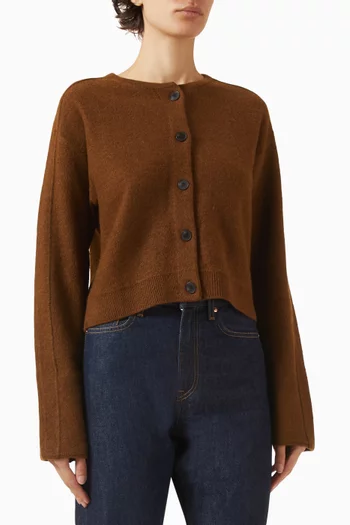 كارديغان صوف بارز الملمس