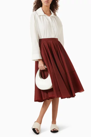 قميص قطن بيما بكشكش