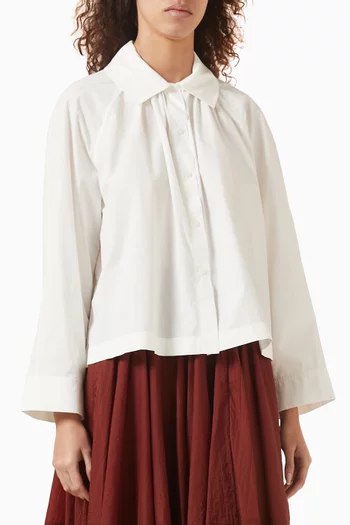 قميص قطن بيما بكشكش