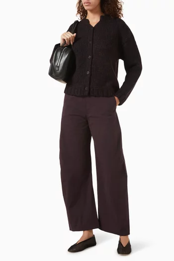 كارديغان صوف لامع وسميك