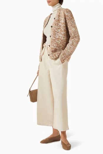 كارديغان صوف لامع وسميك