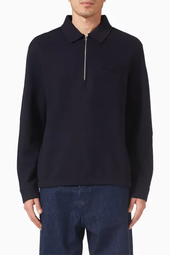 Zip Sweatshirt in Boiled-wool