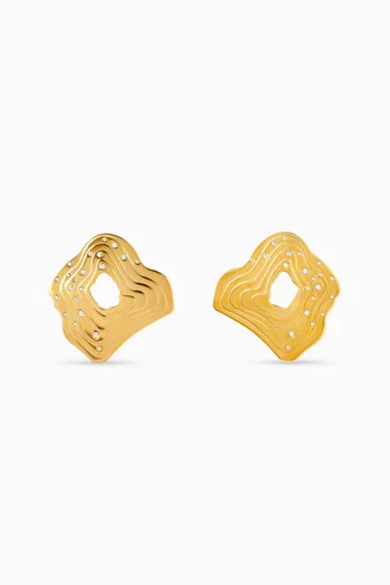 Falak Earrings in Gold-plated Brass