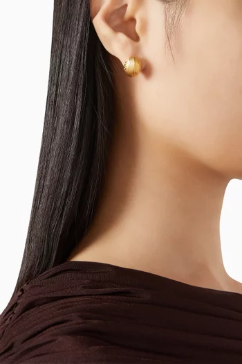 Thil Mini Stud Earrings in Gold-plated Brass