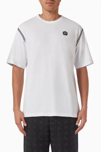 تي شيرت مطرز بشعار زهرة بوكي 2.0‏ قطن