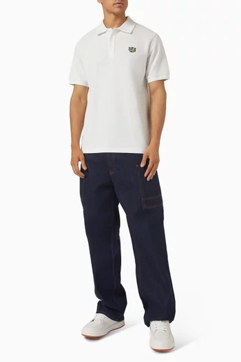 تي شيرت بولو وايلد تايجر بقصة ضيقة قطن بيكيه