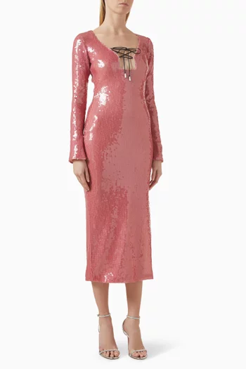 Solaria Sequin-embellished Dress