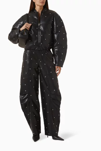 بنطال كارغو مرصع بالحلي