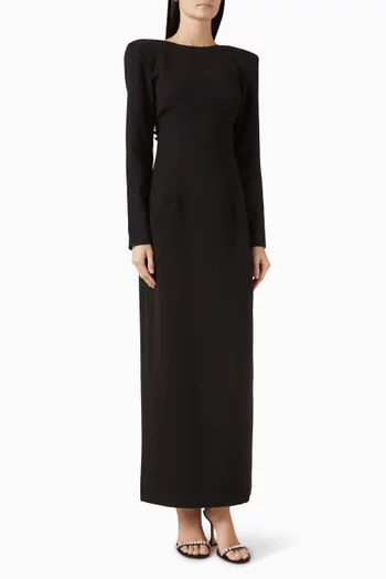 فستان بظهر مكشوف كريب