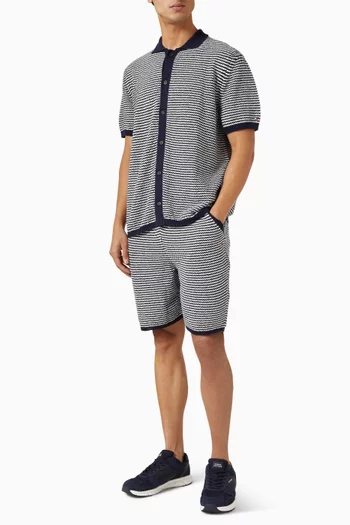 Knitted Texture Shorts in Cotton-blend